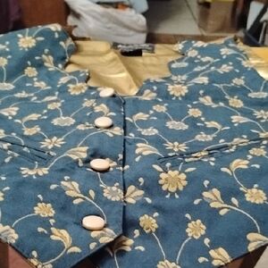 Floral Blue and Yellow Vest Katch Me